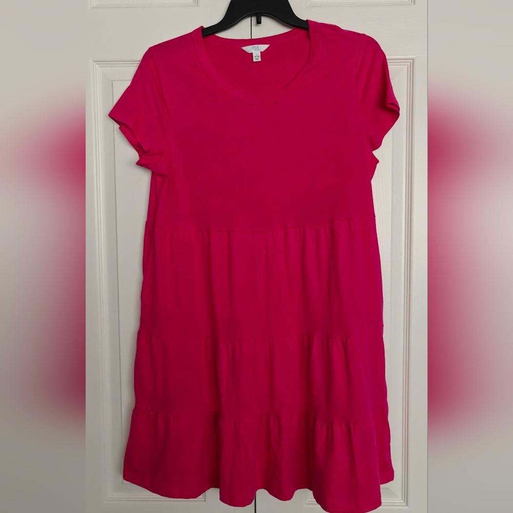 Time and Tru Vibrant Pink Mini Dress, Size L